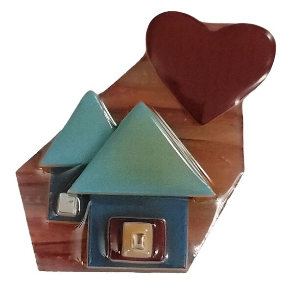 Lucinda Blue Green House Pin K513 - Picture 7 of 7